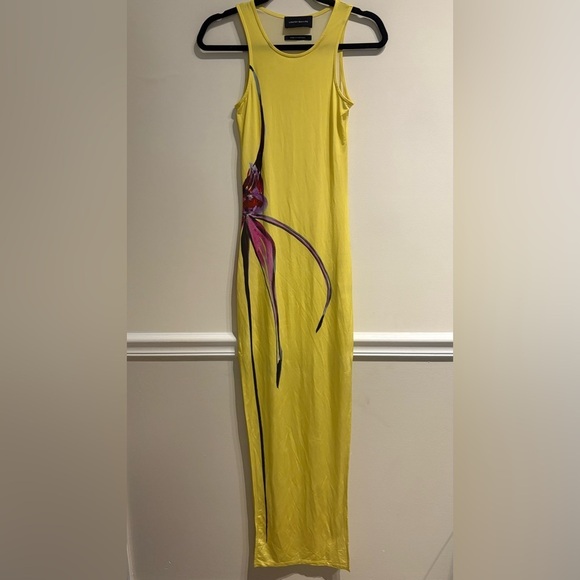 LOUISA BALLOU Sea Breeze Dress Caledonia Orchid Yellow Size Small - Picture 6 of 15
